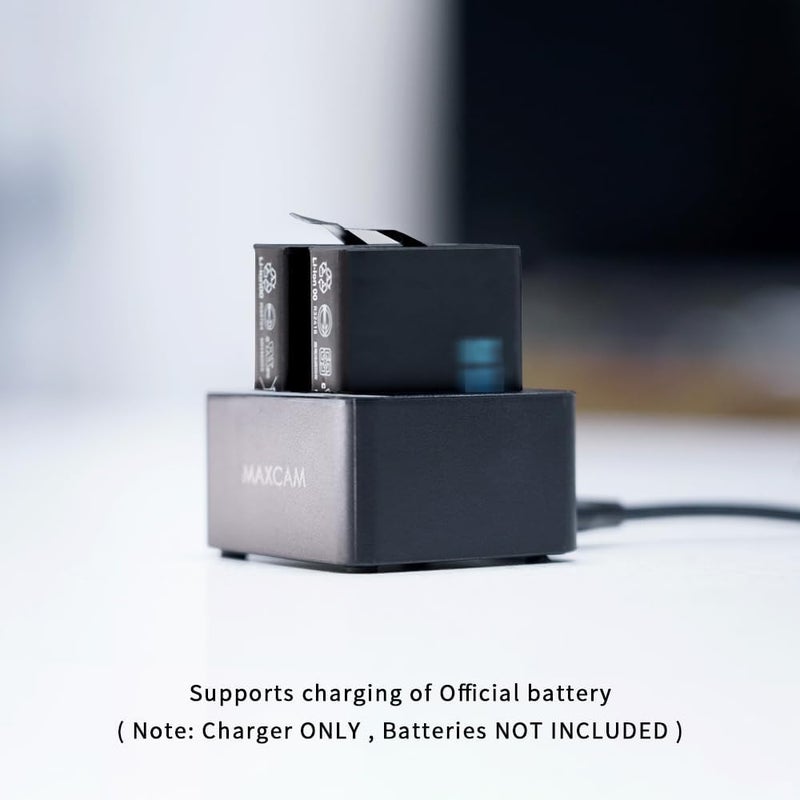 MAXCAM Dual Battery Charger with Type-C USB Cable for GoPro Hero 13 Black Enduro Battery - Image 2